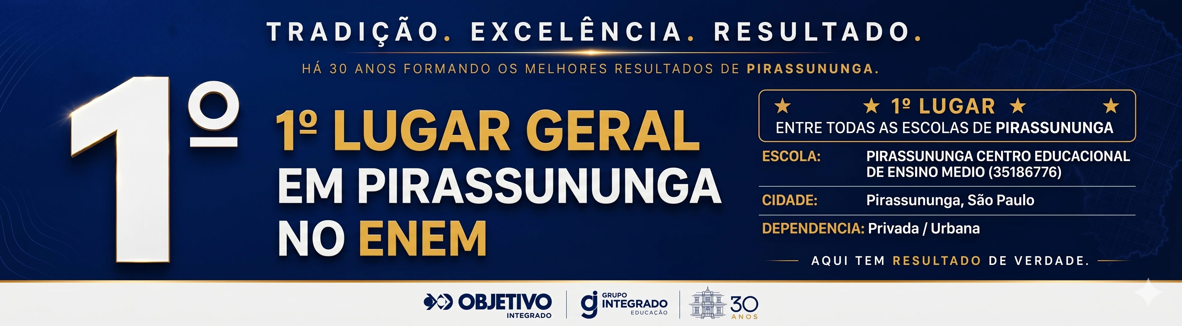 1º lugar geral em Pirassununga no ENEM
