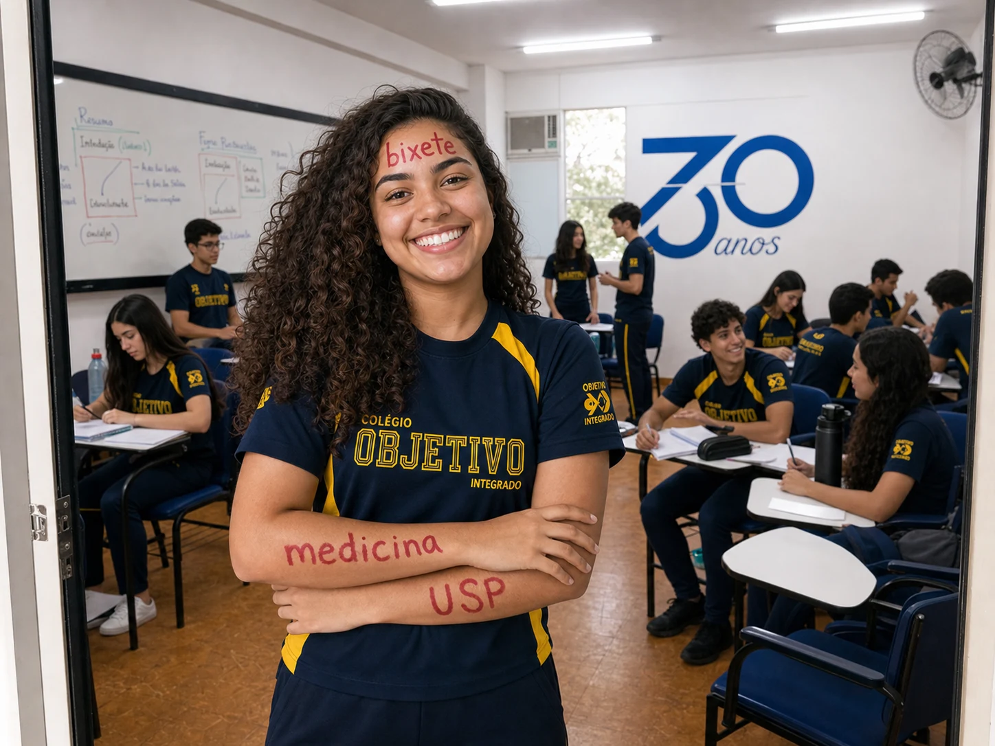Estudantes do Curso Pré-Vestibular em rotina de estudos